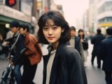 1981年　ストリートスナップ　東京都　青梅市　#ストリートスナップ　#AI美女　　