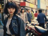 1987年　ストリートスナップ　福岡県　宗像市　#ストリートスナップ　#AI美女　　
