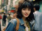 1987年　ストリートスナップ　大阪府　交野市　#ストリートスナップ　#AI美女　　