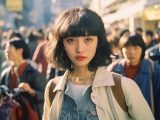 1986年　ストリートスナップ　宮崎県　宮崎市　#ストリートスナップ　#AI美女　　